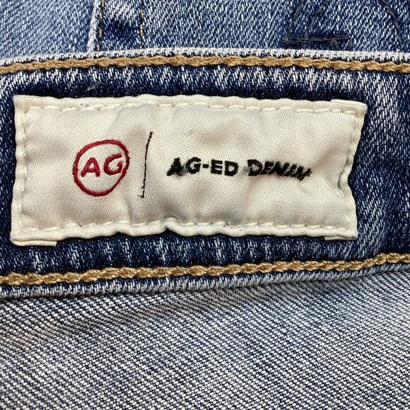 AG-ED Adriano Goldschmied Straight Leg Denim Jeans Womens 29R Medium Wash Stretc - Picture 11 of 12